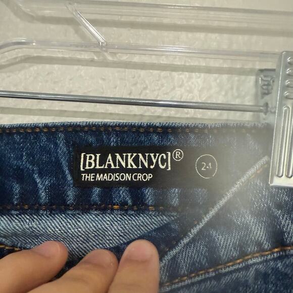 BLANKNYC The Madison Crop High Rise Crop Jeans Medium Wash Denim Size 24 - Picture 6 of 8